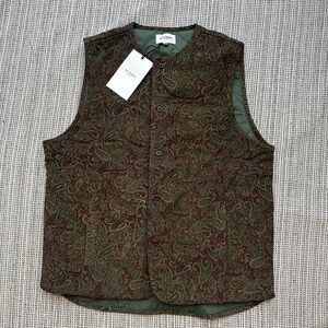 Green and Brown Textured Vest Octobre Edition